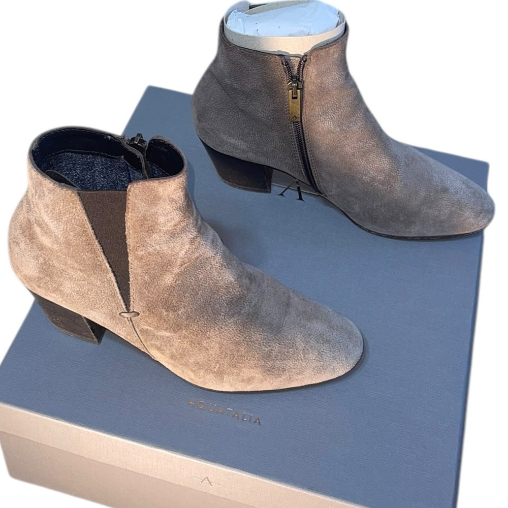 Aquatalia Faylynn Pebbled Suede Chelsea boot, made in Italy. GUC Size 6 1/2 - Picture 6 of 12